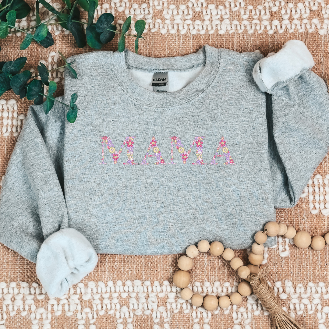 Mama Crewneck With Embroidered design