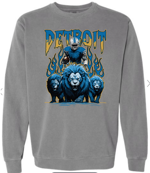 Detroit Flame Lions Football Crewneck sweatshirt
