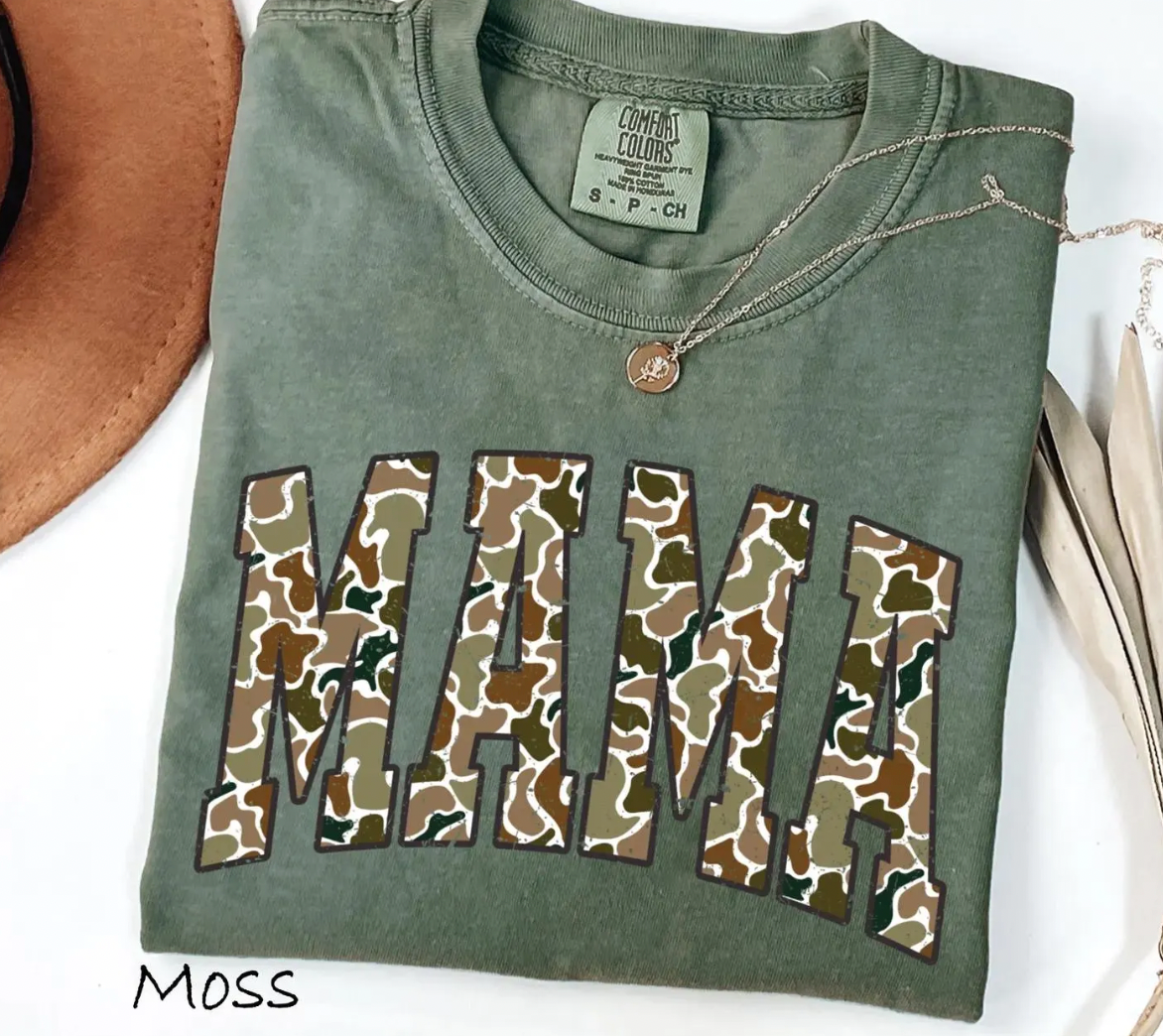 Mama Camo Graphic T-Shirt (Color Options)