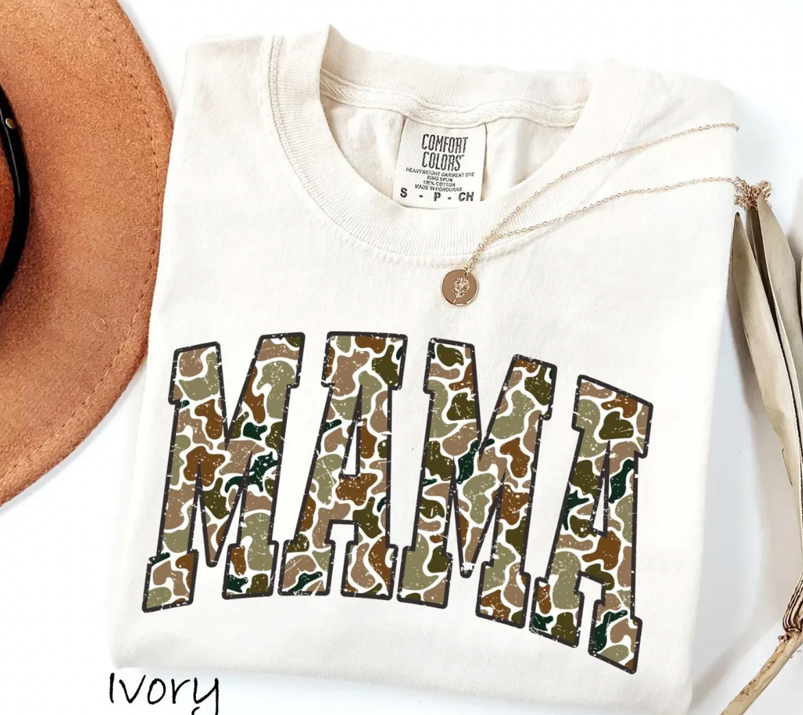Mama Camo Graphic T-Shirt (Color Options)