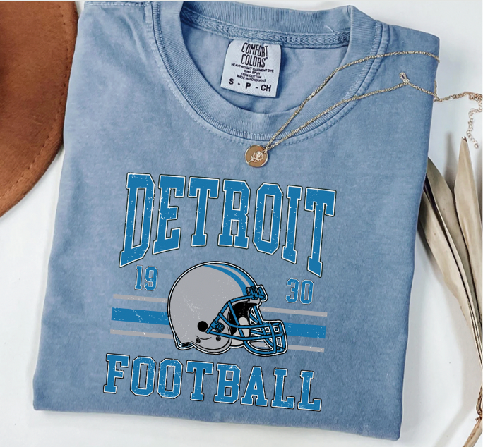 Detroit Football Retro T-shirt ( Color Options)