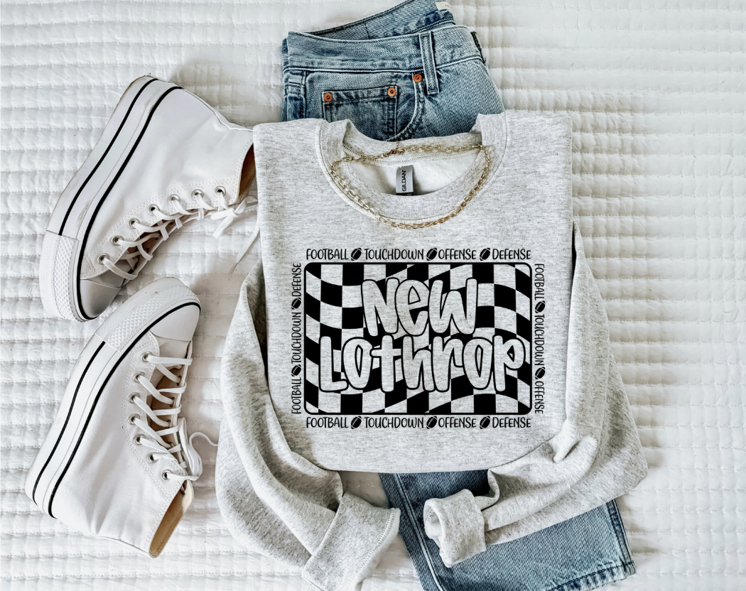 New Lothrop Football Crewneck Sweatshirtm