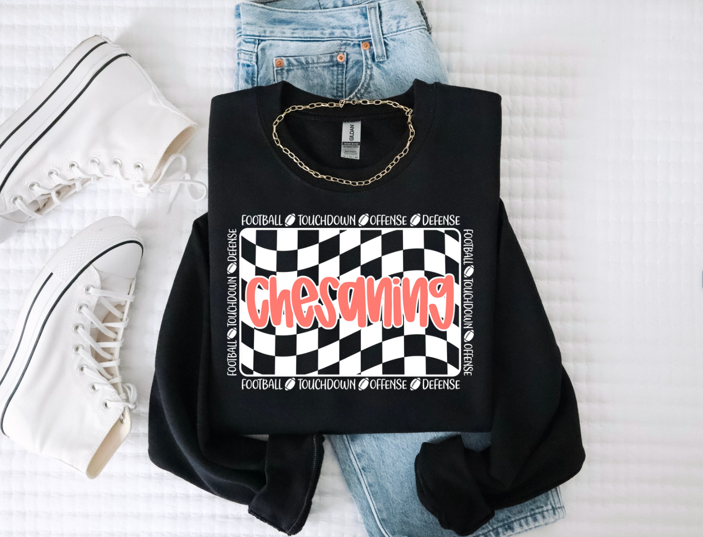 Chesaning Football Crewneck Sweatshirt ( Color Options)