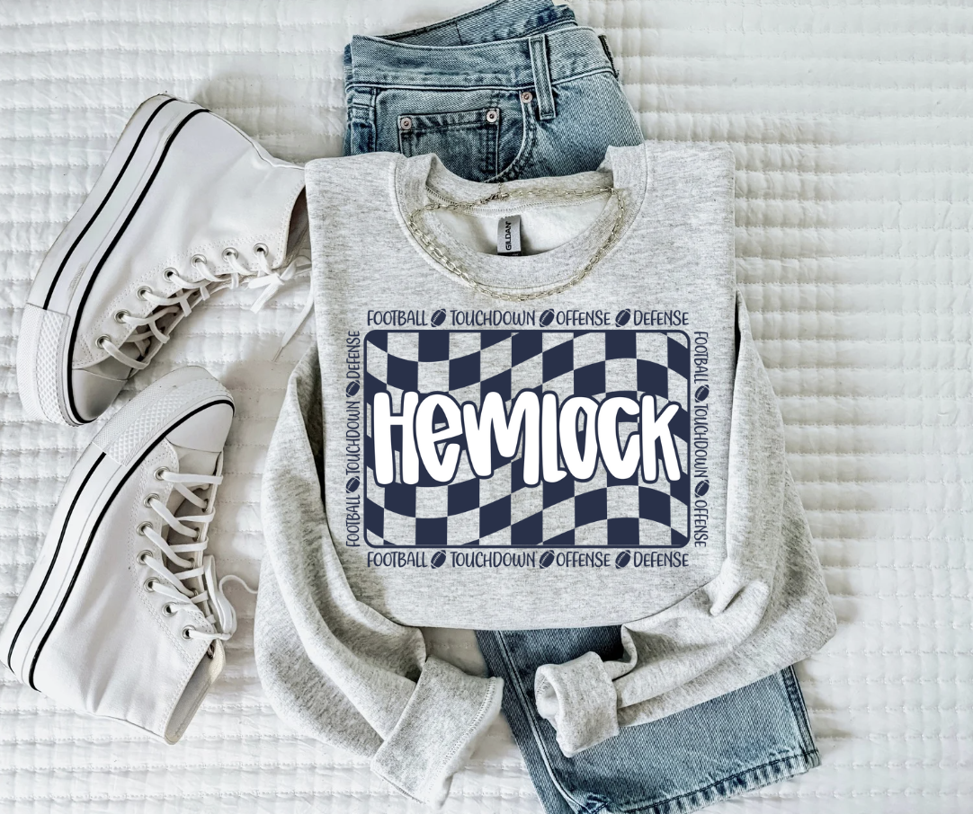 Hemlock Football Crewneck Sweatshirt