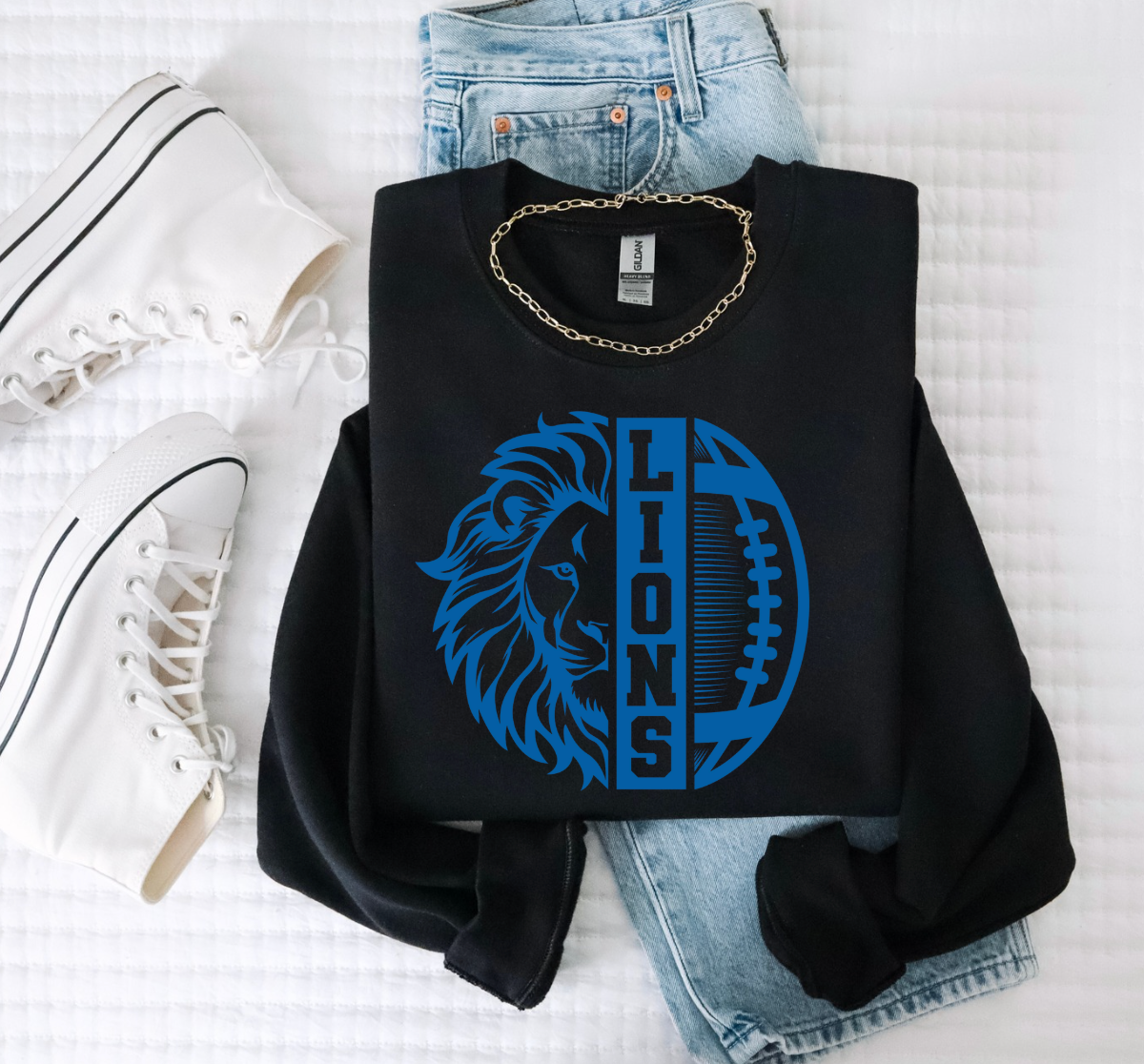 Detroit Lions Football Crewneck! ( Color Options)