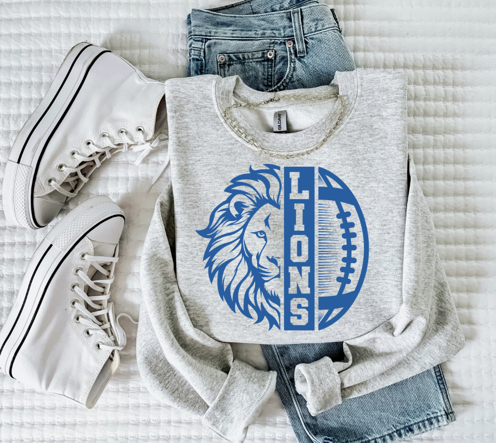 Detroit Lions Football Crewneck! ( Color Options)