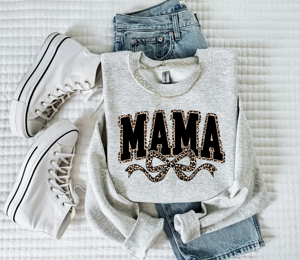 Leopard Mama Crewneck Sweatshirt (Color Options)