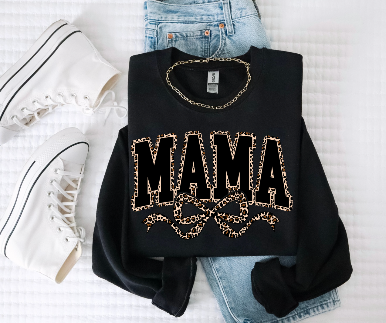 Leopard Mama Crewneck Sweatshirt (Color Options)