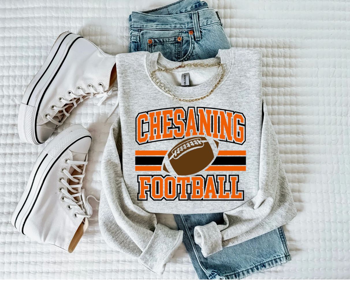 Chesaning Football Crewneck Sweatshirt (Color Options)