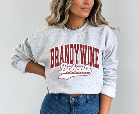 Brandywine Bobcats Retro Crewneck Sweatshirt (Color Options)