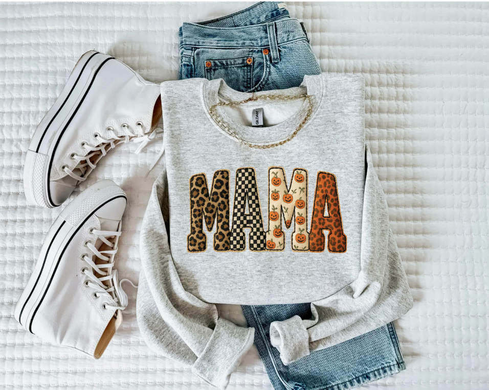 Fall Mama Crewneck Sweatshirt (Color Options)