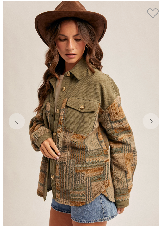 Fall Fleece Corduroy Button Down