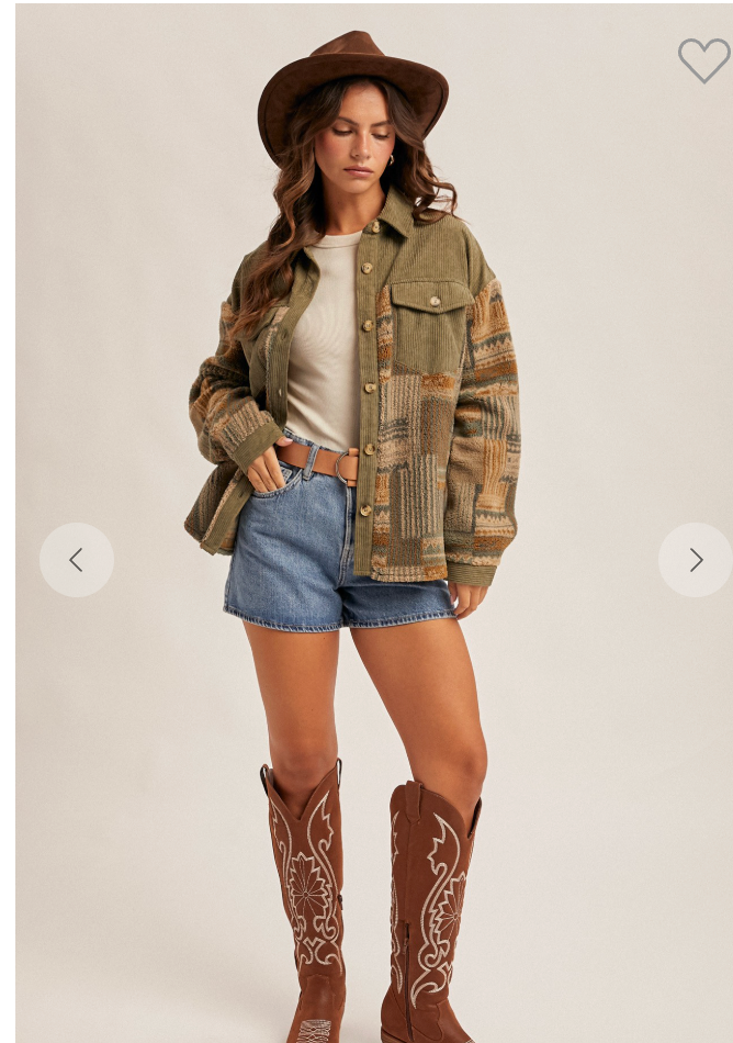 Fall Fleece Corduroy Button Down