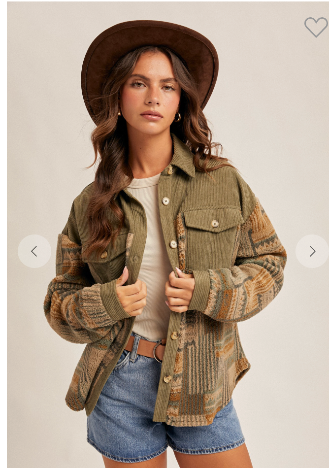 Fall Fleece Corduroy Button Down