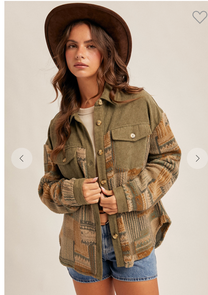 Fall Fleece Corduroy Button Down