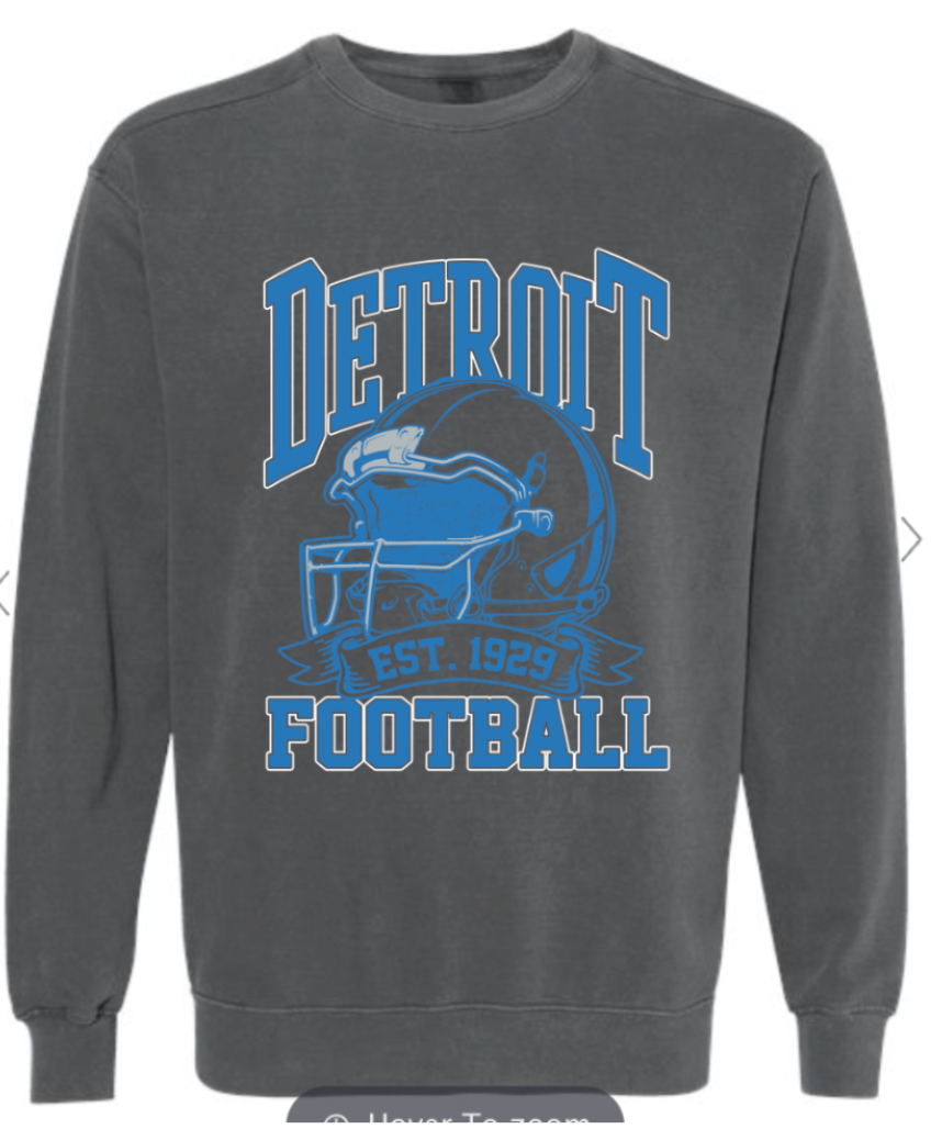 Detroit Lions Comfort Color Crewneck Sweatshirt