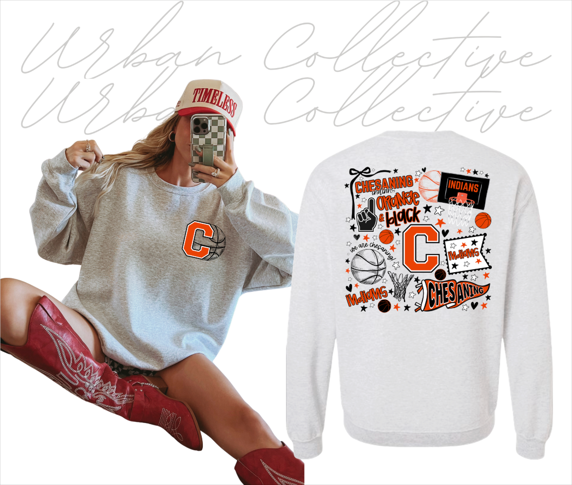 Chesaning Basketball Crewneck Sweatshirt