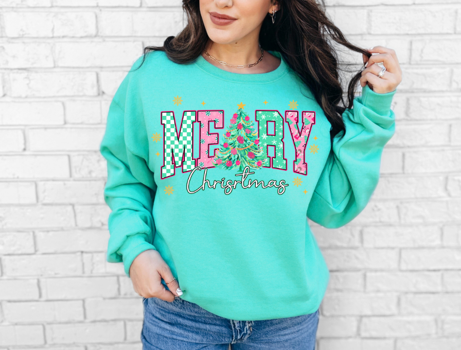 Merry Christmas Crewneck Sweatshirt (Color Options)