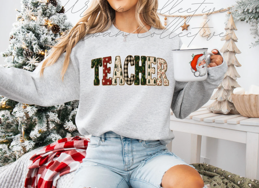 Christmas Teacher  Crewneck Sweatshirt