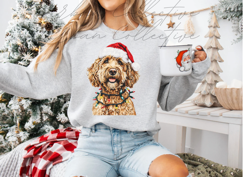 Goldendoodle Christmas Crewneck Sweatshirt