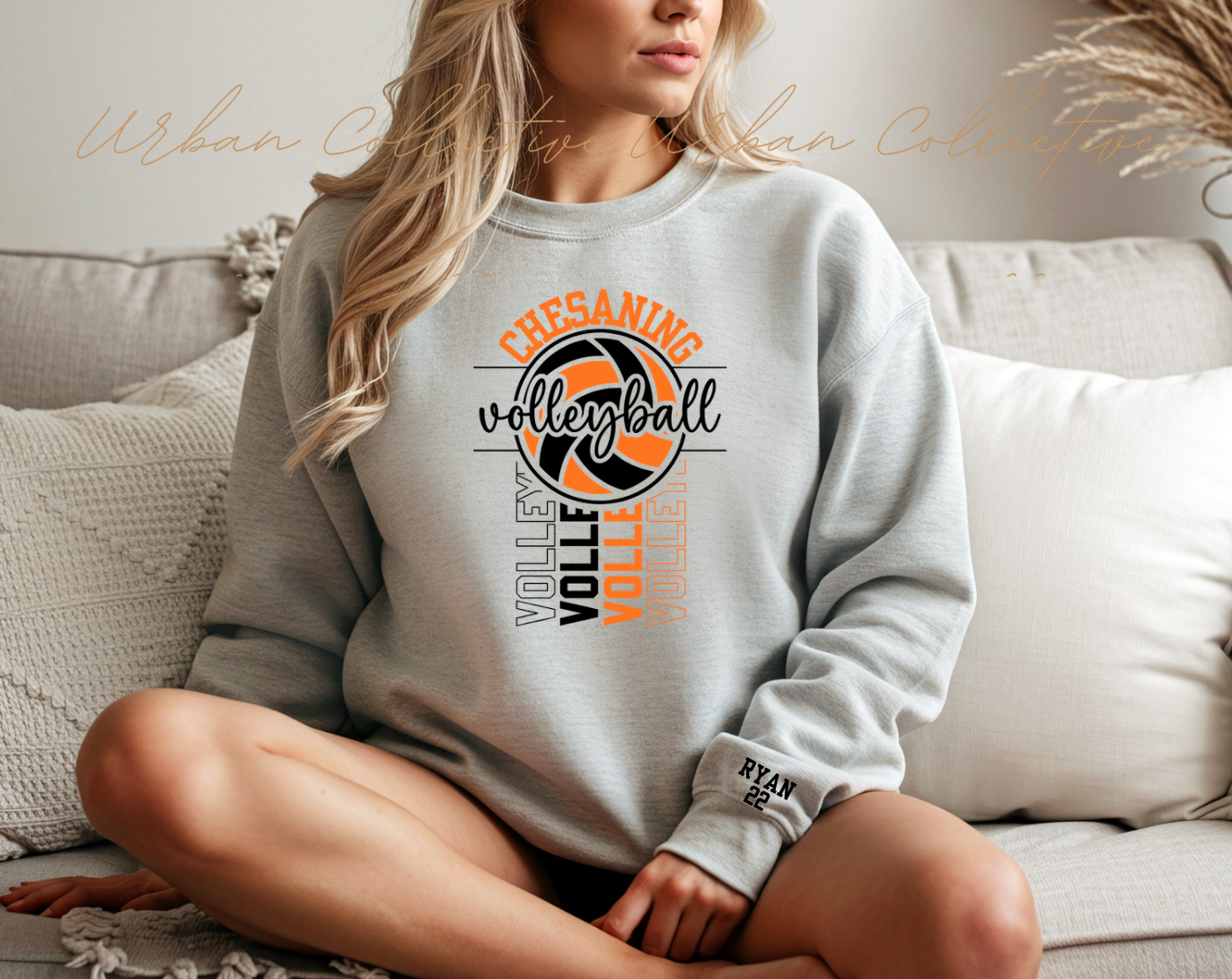 Chesaning Volleyball Sweatshirt With Name/Number on Sleeve