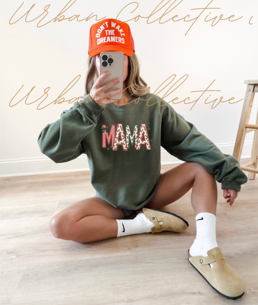 Christmas Quilt Pattern Crewneck Sweatshirt