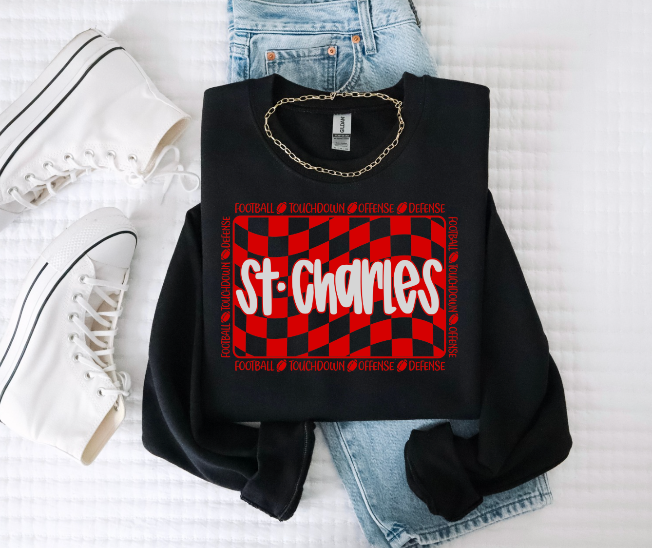 St. Charles Football Crewneck Sweatshirt (Color Options)