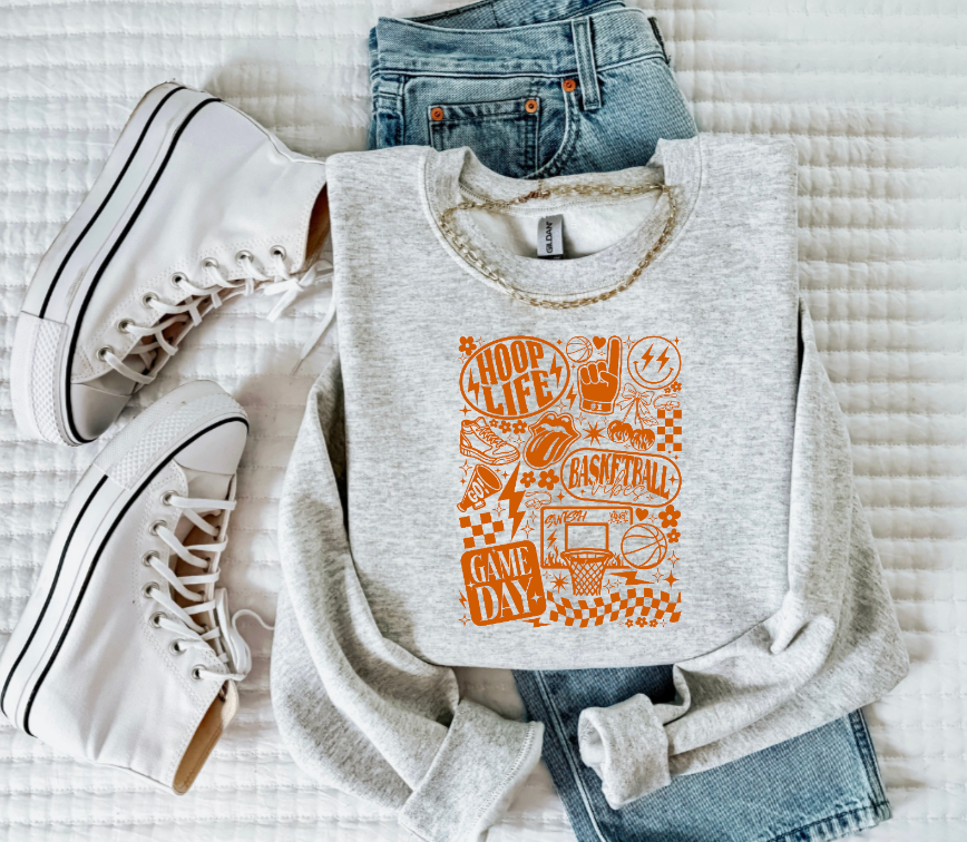 Hoop Life Crewneck Sweatshirt ( Color Options)