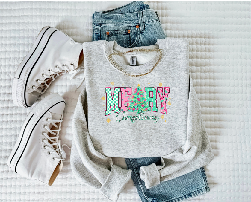 Merry Christmas Crewneck Sweatshirt (Color Options)